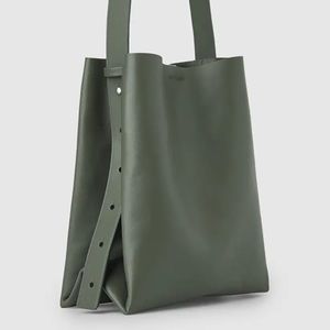 COS Medium Shopper Grained Leather Tote